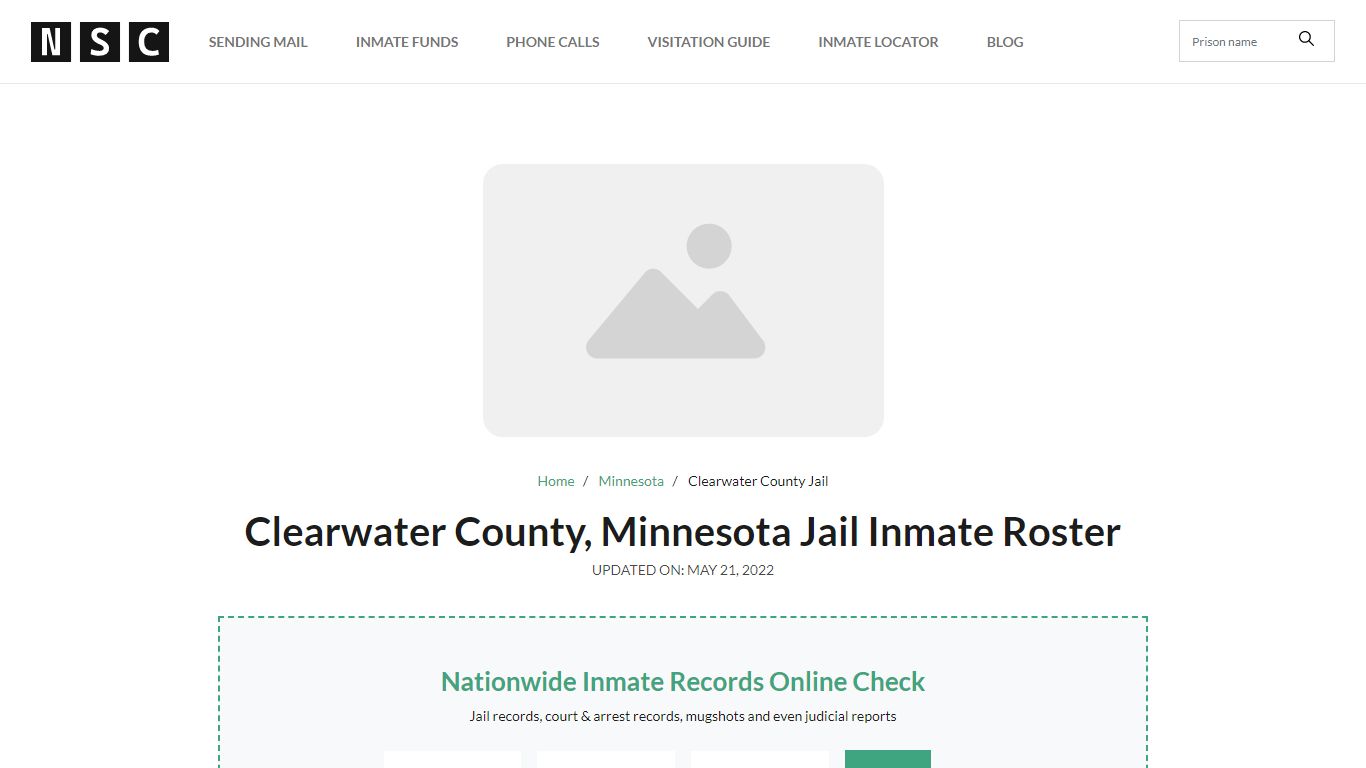 Clearwater County, Minnesota Jail Inmate List